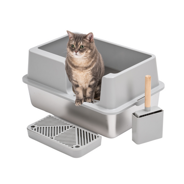 Side Entry Stainless Steel Litter Box XL